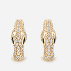 Celebration Horse Head Earrings in 18k Yellow Gold with White Diamonds