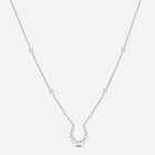Double Confidence Necklace in 18k White Gold with White Diamonds