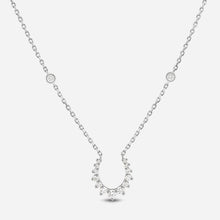 Double Confidence Necklace in 18k White Gold with White Diamonds
