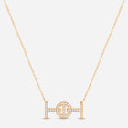 Challenge Necklace in 18k Yellow Gold with White Diamonds