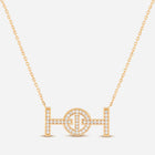 Challenge Necklace in 18k Yellow Gold with White Diamonds