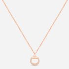 Connection Necklace in 18k Pink Gold with White Diamonds