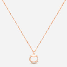 Connection Necklace in 18k Pink Gold with White Diamonds