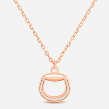 Connection Necklace in 18k Pink Gold with White Diamonds