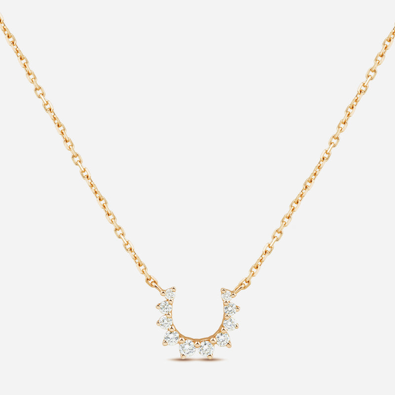 Confidence Necklace in 9k Yellow Gold with White Diamonds