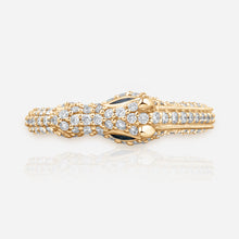 Celebration Horse Head Ring in 18k Yellow Gold with White Diamonds