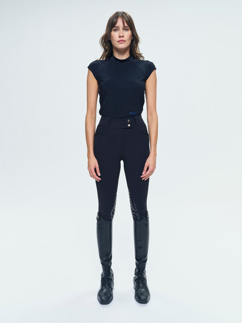 Totem Technical Short Sleeve Top in Black