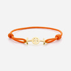Challenge Orange Cord Bracelet in 9k Yellow Gold