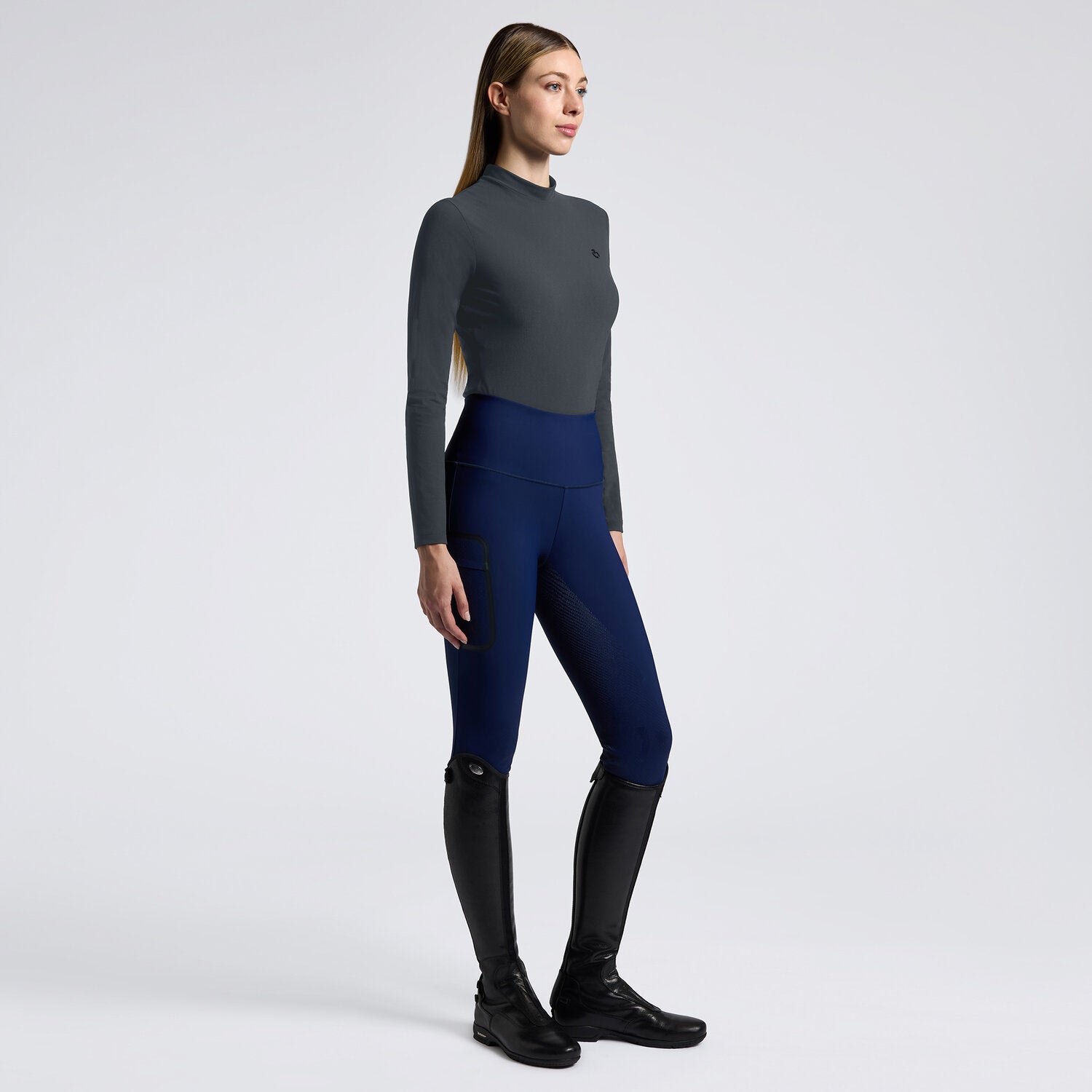 Jersey Long Sleeve Training Top in Dark Grey