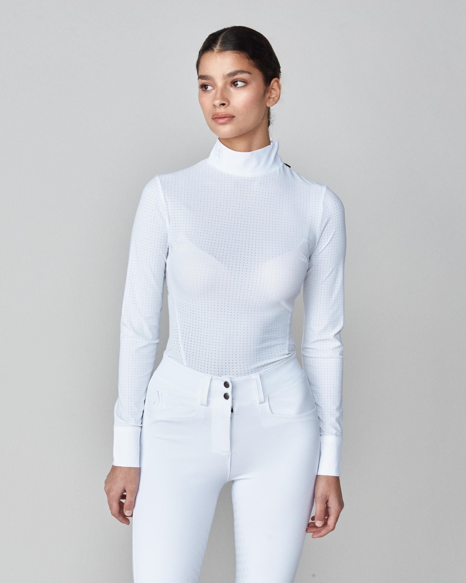 Timeless Mesh Show Shirt in White