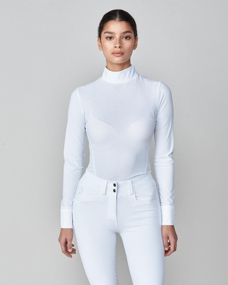 Timeless Mesh Show Shirt in White
