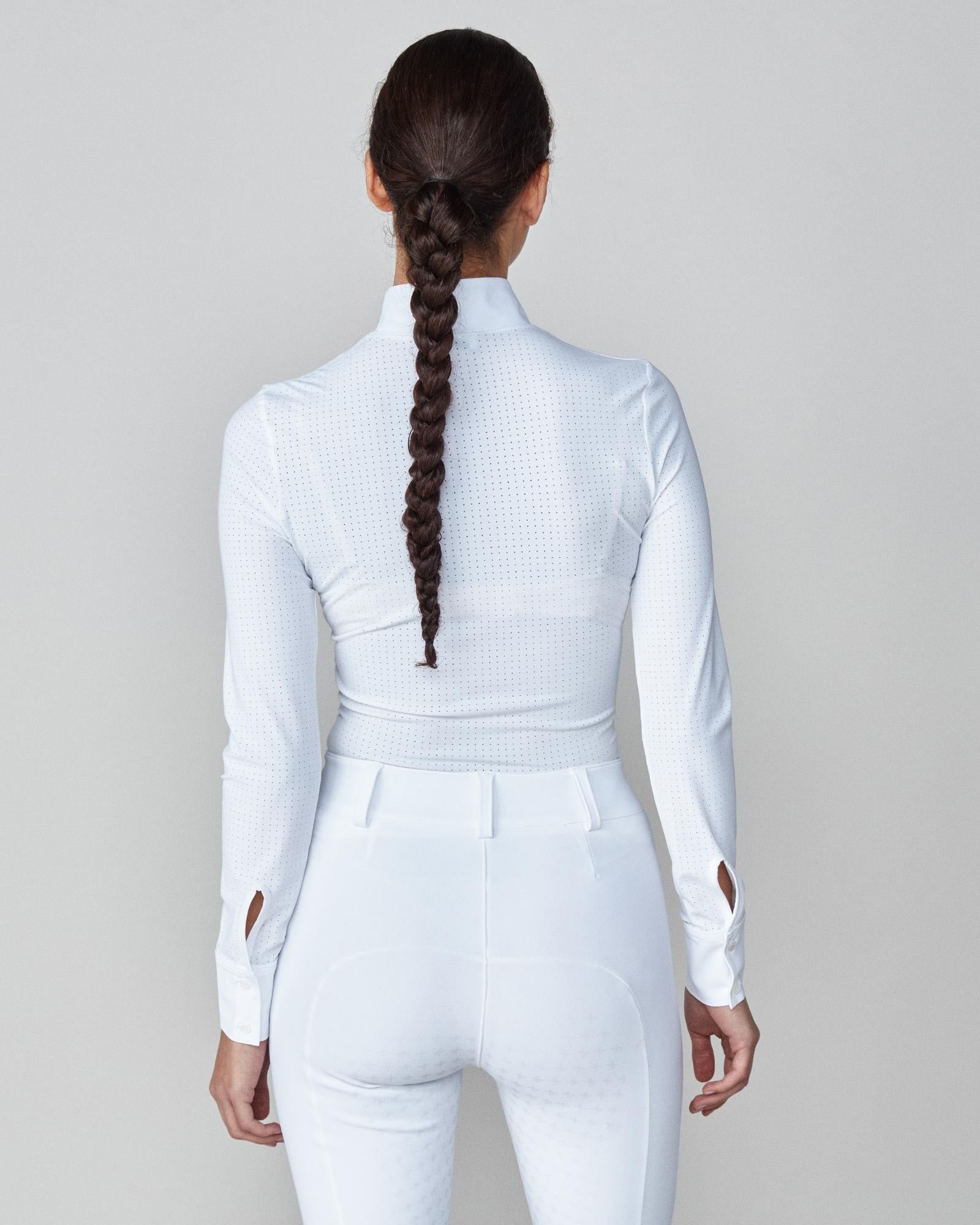 Timeless Mesh Show Shirt in White