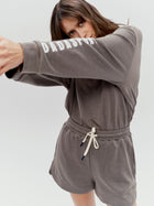 Valou Long Sleeve Polo in Coffee