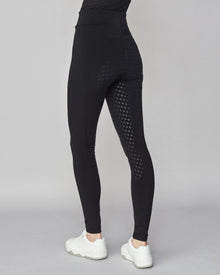 Winter Compression Pull-On Riding Breeches in Black