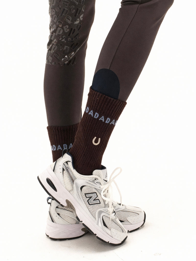 2 Pack Molsy Socks in Tennis Green & Dark Brown