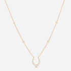 Double Confidence Necklace in 18k Yellow Gold with White Diamonds